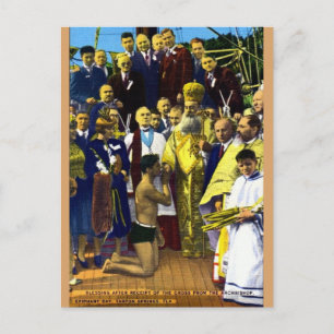 Vintage Tarpon Springs Epiphany Day Postcard