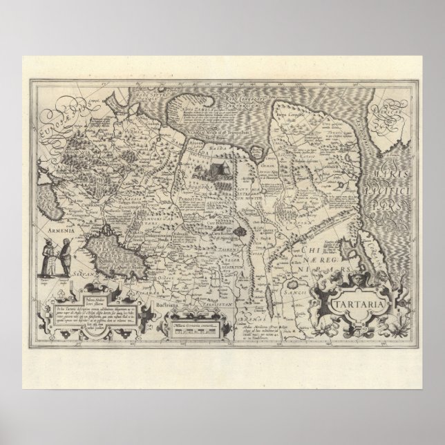 Vintage Tartary Map Poster (Front)