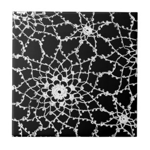 Vintage Tatted Lace Tile