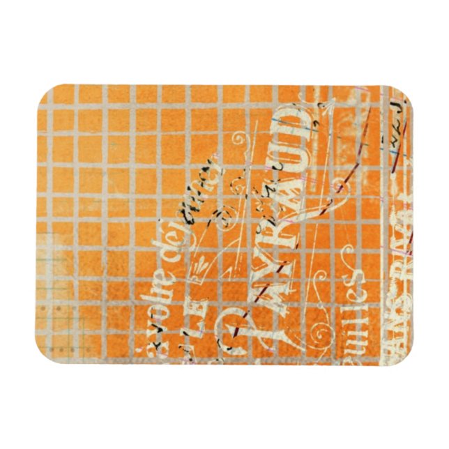 Vintage Tattered French Store Receipt Magnet (Horizontal)