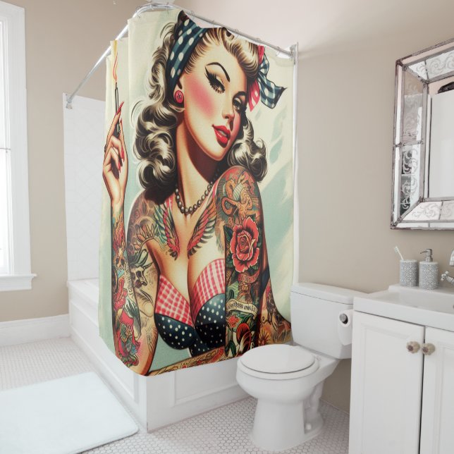 Vintage Tattoo Old School Pin-up (In Situ)