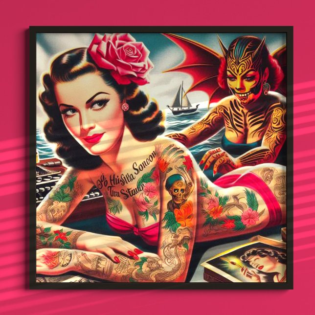 Vintage Tattooed Pin-up Poster (Creator Uploaded)