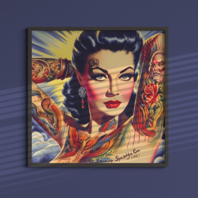 Vintage Tattooed Pin-up Poster (Creator Uploaded)