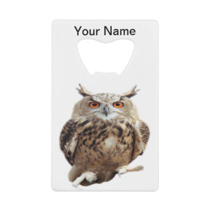 Vintage Tawny Owl With Claws Art Credit Card Bottle Opener