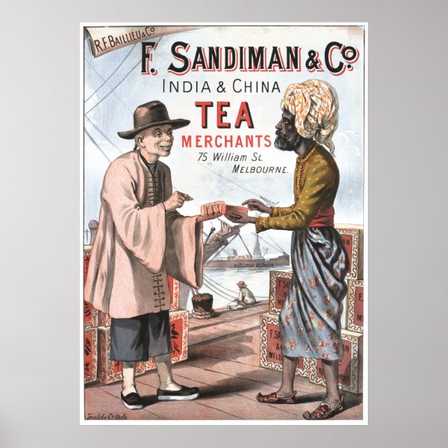 Vintage Tea Advertising Australia Melbourne Poster (Front)