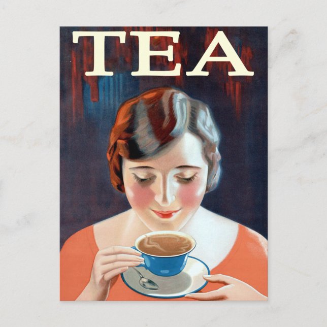 Vintage Tea Makes Everything Better Postcard (Front)