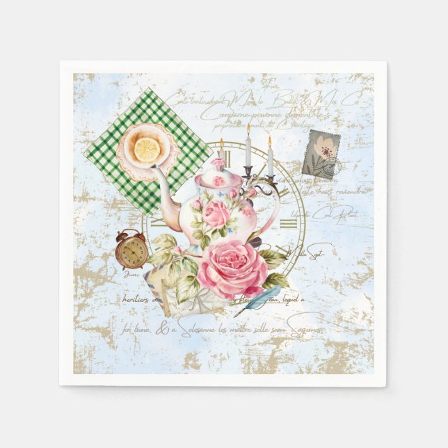 Vintage Tea Party Napkin (Front)