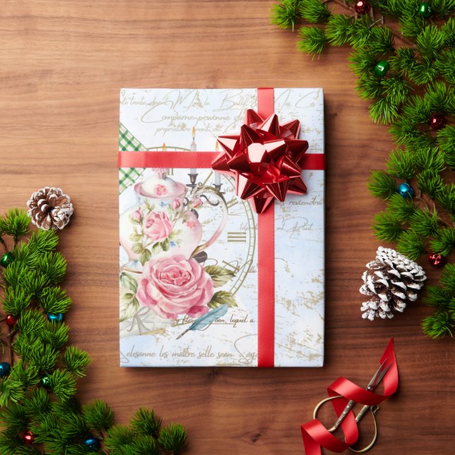 Vintage Tea Party Wrapping Paper (Holiday Gift)