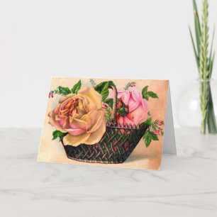 Vintage Tea Rose Mothers Day Card