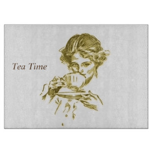 Vintage Tea Time Cutting Board