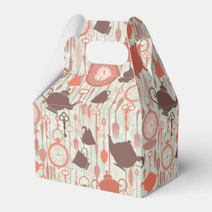 Vintage Tea Time Pattern Favor Box