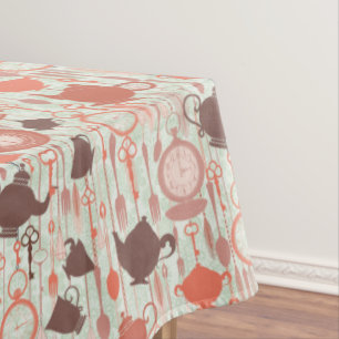 Vintage Tea Time Pattern Tablecloth