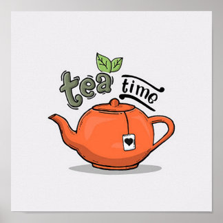 Vintage Tea Time Poster