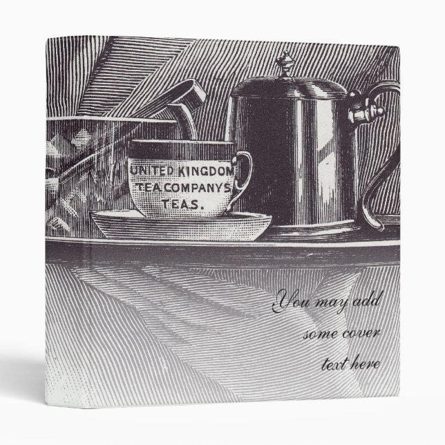 Vintage Tea Tray Binder (Front/Spine)