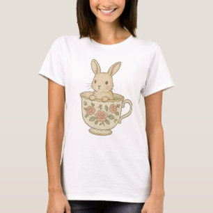 Vintage Teacup Bunny Cottagecore T-Shirt