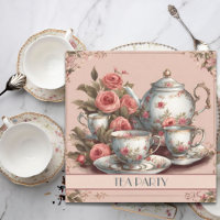 Vintage Teacup Floral Bridal Shower Tea Party
