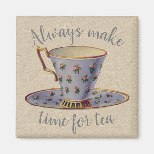 Vintage Teacup Time for Tea Magnet