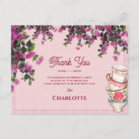 Vintage Teacups Bridal Bridal Shower Thank You