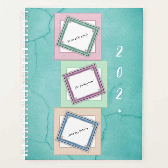 Vintage Teal Year Planner (Front)