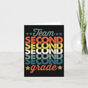 Vintage Team 2nd Second Grade Byck To School Teach Card