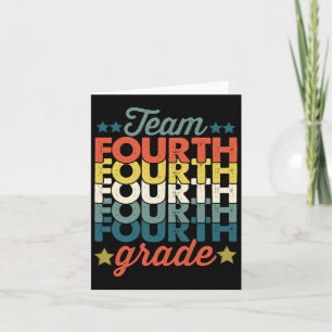 Vintage Team 4th Fourth Grade Byck To School Teach Card