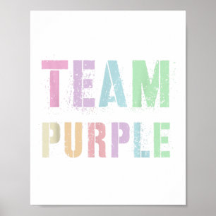 Vintage Team Purple Summer Camp War Game Sports Co Poster