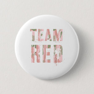 Vintage Team Red Camouflage Summer Camp War Game C 2 Inch Round Button