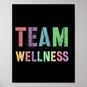 Vintage Team Wellness Health Trainer Life Nurse Te Poster