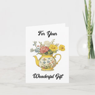 Vintage Teapot Thank-You  Card
