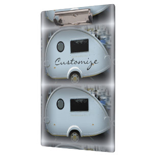 Vintage teardrop trailer caravan Thunder_Cove Clipboard