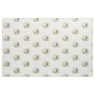 Vintage teardrop trailer gypsy caravan 2 fabric