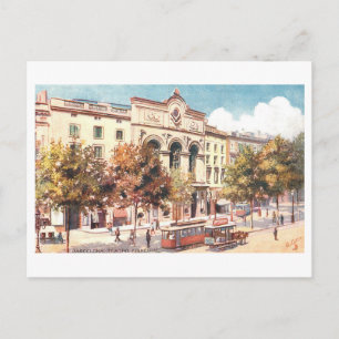 Vintage Teatro Principal, Barcelona, Spain Postcard