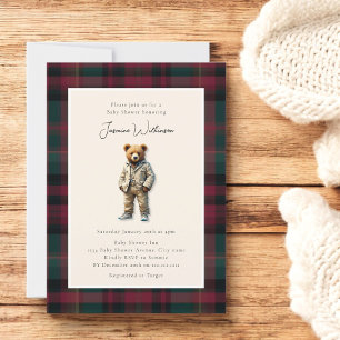 Vintage Teddy Baby Shower Invitation