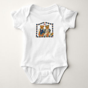 Vintage Teddy Bear, 80s 90s Country Bears Baby Bodysuit