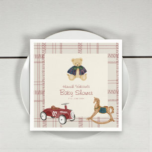 Vintage Teddy Bear Baby Shower Paper Napkin