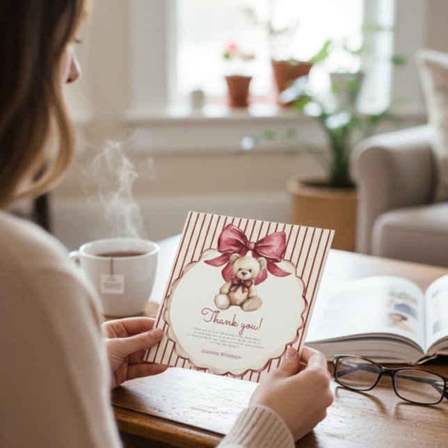 Vintage Teddy Bear Baby Shower Thank You (Creator Uploaded)