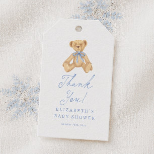 Vintage Teddy Bear Baby Shower Thank You Gift Tags