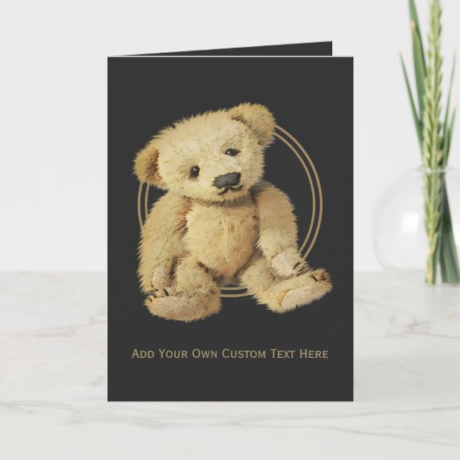 Vintage Teddy Bear Greetings Cards (Front)