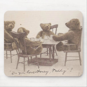 Vintage Teddy Bears, Do you Love Honey? Mouse Pad
