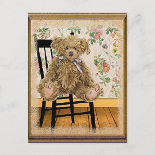 Vintage Teddy Postcard (Front)