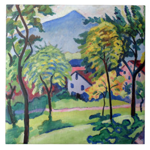 Vintage Tegernsee Landscape August Macke Tile
