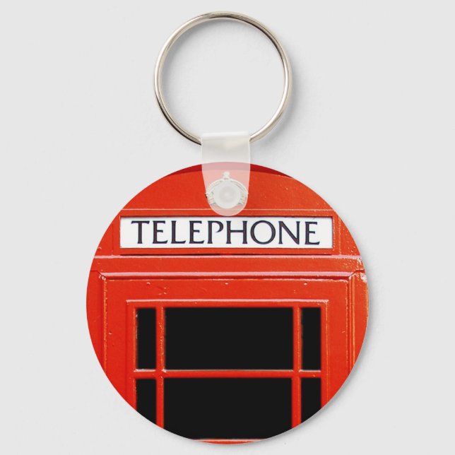 Vintage Telephone Booth Keychain (Front)