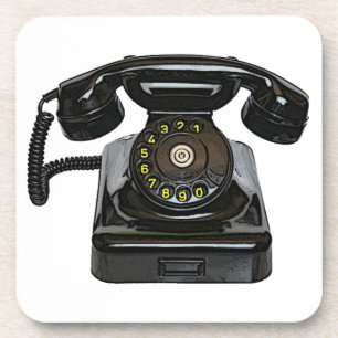 Vintage telephone cork backed coasters