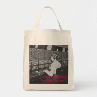 Vintage Telephone Switchboard Operator Tote Bag