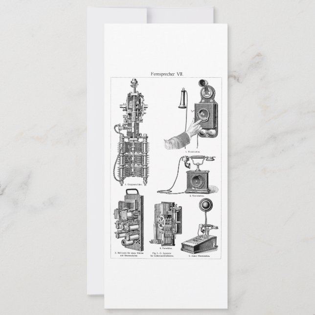 Vintage Telephones Illustration Phone Retro Phones (Front)