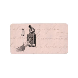 Vintage Telephones Illustration Phone Retro Phones Label