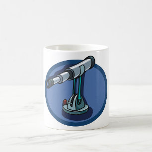 Vintage Telescope Astronomy Enthusiast Stargazing Coffee Mug