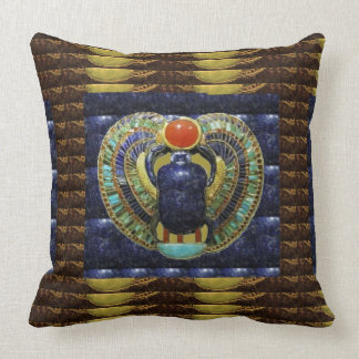 VINTAGE Temple Arts from Egypt PYRAMIDS Throw Pillow