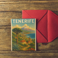 Vintage Tenerife Canary Islands Landscape