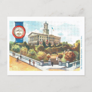 Vintage Tennessee Capitol with Seal Postcard
